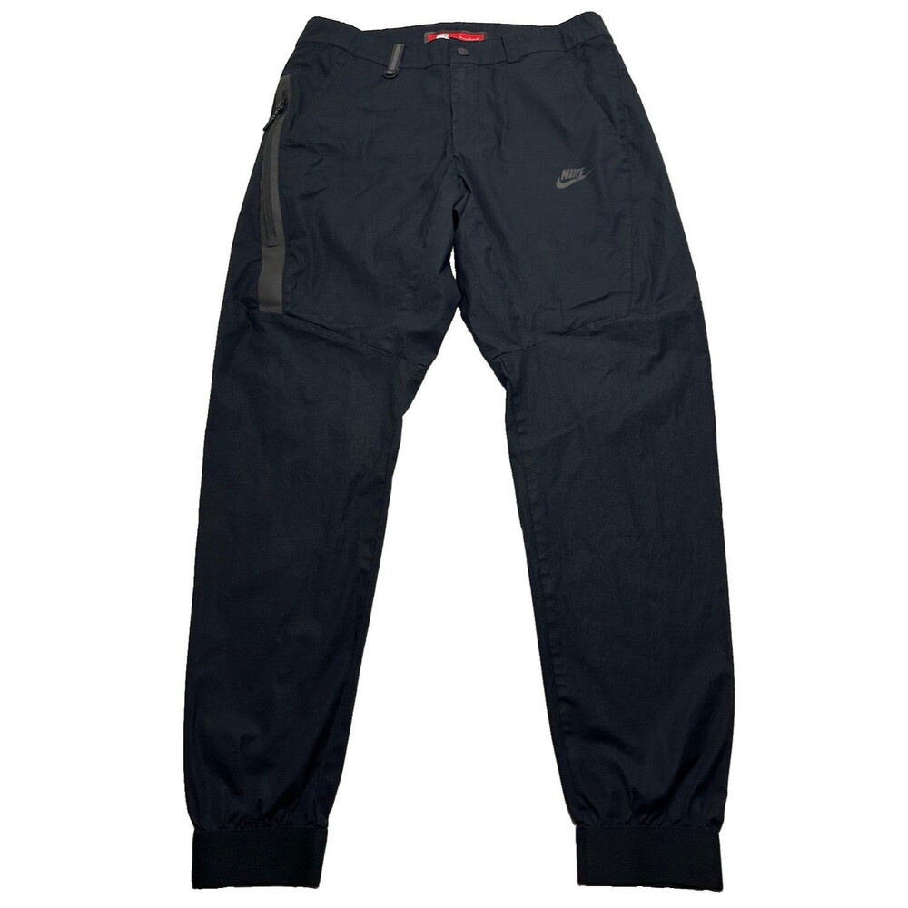 Nike Sportswear Bonded Tech Woven Jogger Pants Size 32 x 28 Black 823363-010